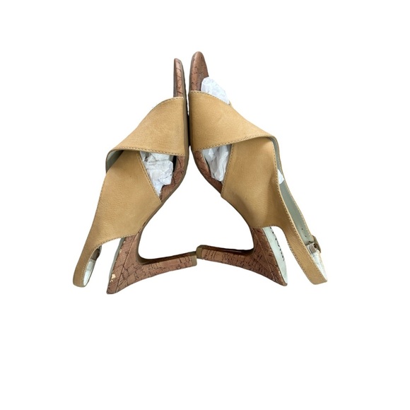 Rialto women’s slingback open toe, cork print Heel shoe, size 7 1/2M - Picture 3 of 5